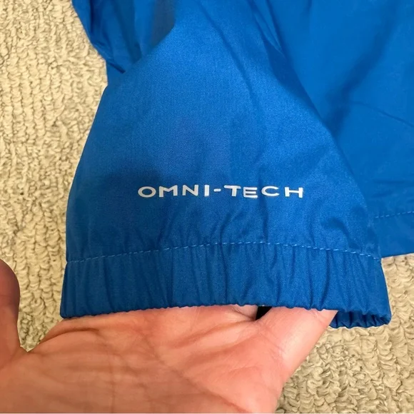 Columbia Jacket Coat Omni Tech Hood Fleece Lined Size XL Blue